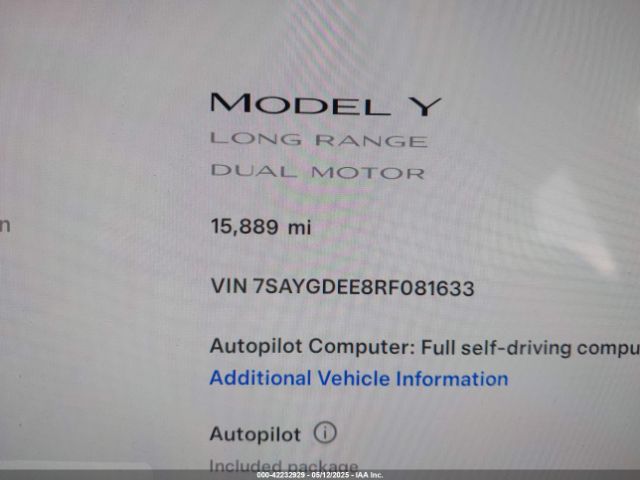 2024 TESLA MODEL Y 7SAYGDEE8RF081633 Photo 6