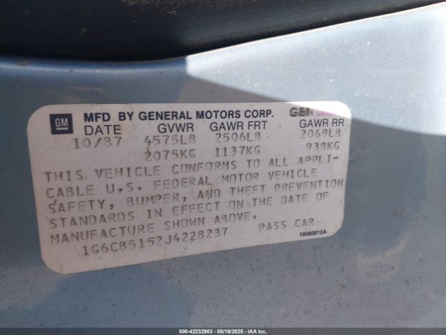 1988 CADILLAC FLEETWOOD 1G6CB5152J4228237 Photo 8