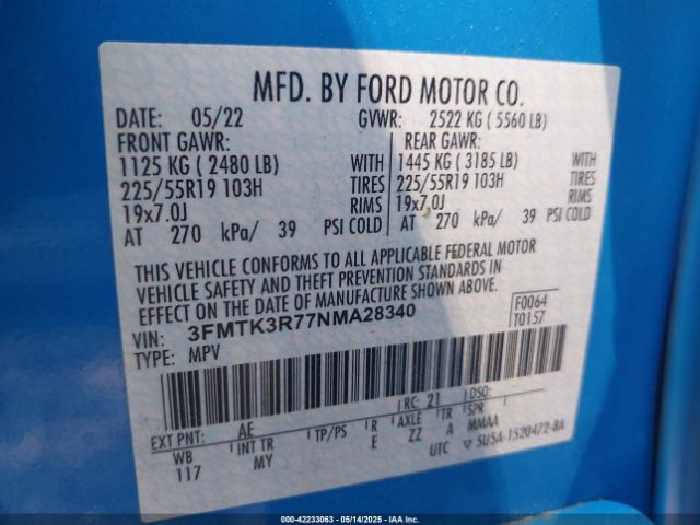 2022 FORD MUSTANG MACH-E 3FMTK3R77NMA28340 Photo 8
