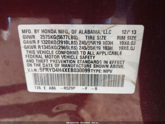 2014 ACURA MDX 5FRYD4H4XEB030099 Photo 8