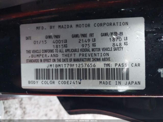 2015 MAZDA MAZDA3 JM1BM1T79F1257656 Photo 8
