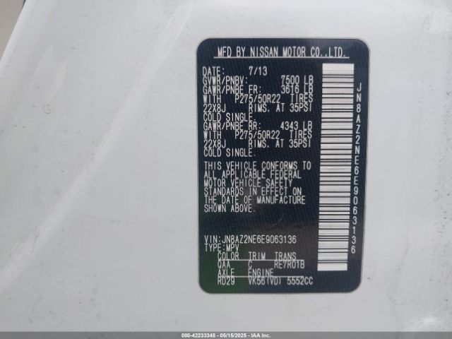 JN8AZ2NE6E9063136 Infiniti QX80