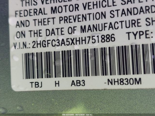 2HGFC3A5XHH751886 Honda CIVIC SI