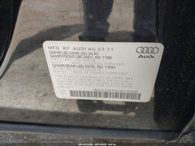 2012 AUDI Q5 WA1LFAFP4CA015096 Photo 8