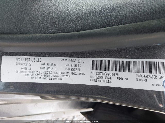 1C3CCCAB0GN127869 Chrysler 200 Limited