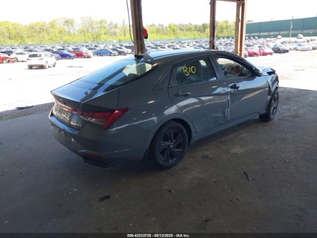 KMHLM4AJ1NU024044 Hyundai Elantra Hybrid Blue