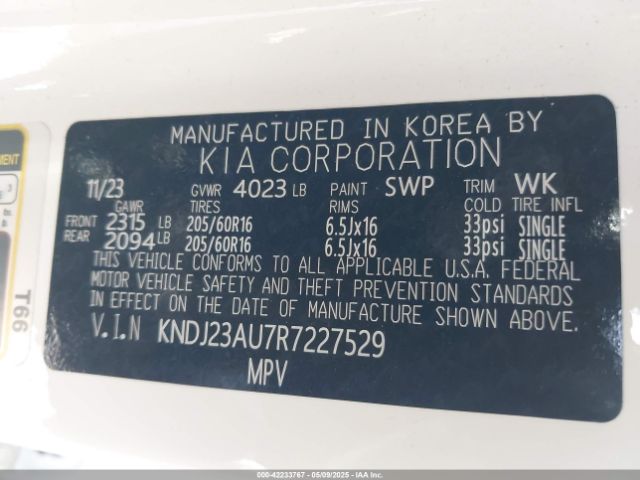 KNDJ23AU7R7227529 KIA SOUL LX