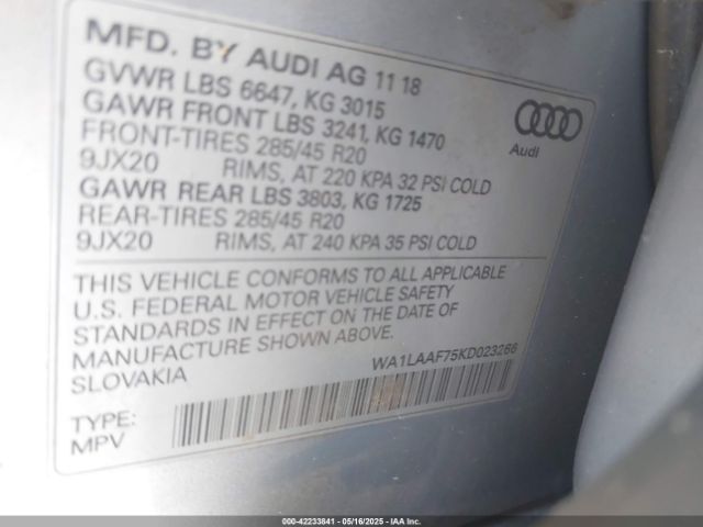 WA1LAAF75KD023266 Audi Q7