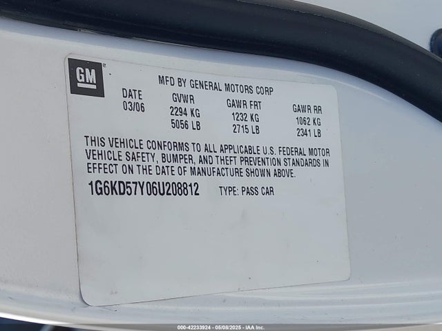 2006 CADILLAC DTS 1G6KD57Y06U208812 Photo 8