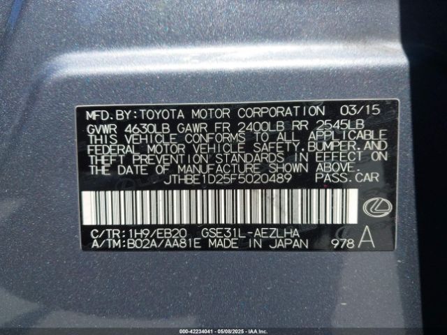 JTHBE1D25F5020489 Lexus IS 350