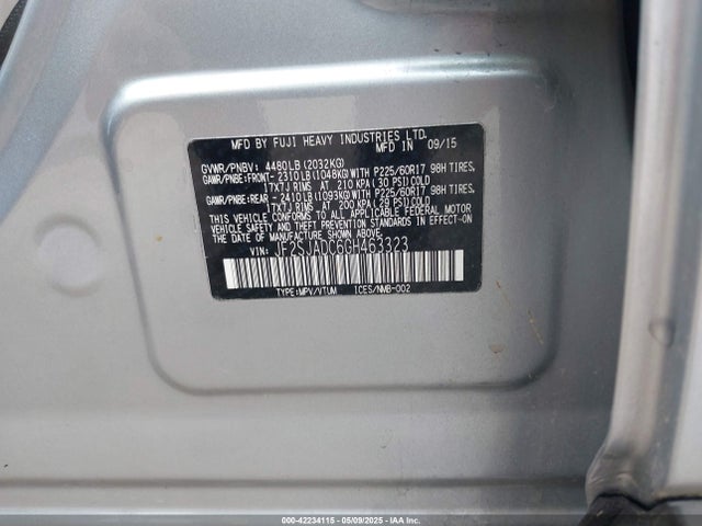 Subaru Forester 2.5i Premium 2016 JF2SJADC6GH463323 Image 9