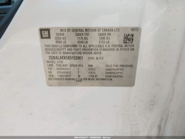 2GNALAEK5E6153961 Chevrolet EQUINOX LS