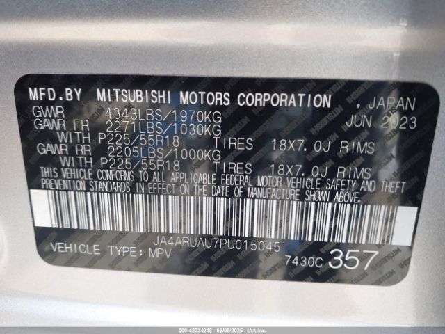 2023 MITSUBISHI OUTLANDER SPORT JA4ARUAU7PU015045 Photo 8