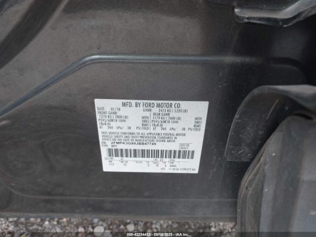 2FMPK3G99JBB47749 Ford EDGE SE