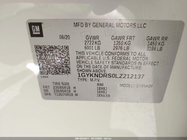 2020 CADILLAC XT5 1GYKNDRS0LZ212137 Photo 8