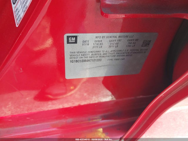 1G1BC5SM4H7101289 Chevrolet Cruze Ls Auto