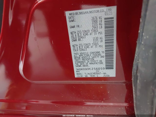 Nissan Pathfinder Sl Fwd 2023 5N1DR3CB3PC256059 Image 9