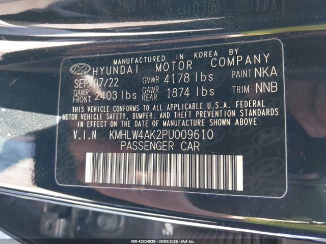 KMHLW4AK2PU009610 Hyundai ELANTRA N