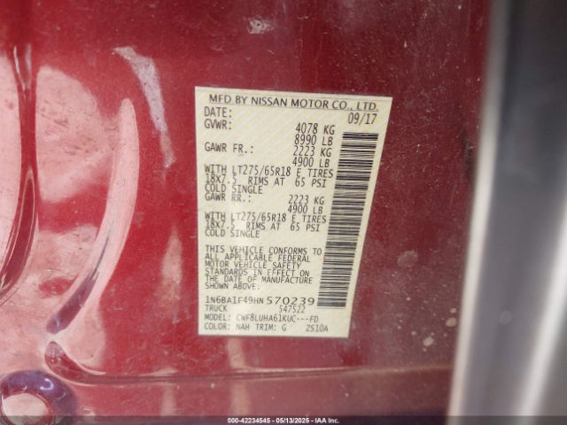2017 NISSAN TITAN XD 1N6BA1F49HN570239 Photo 8