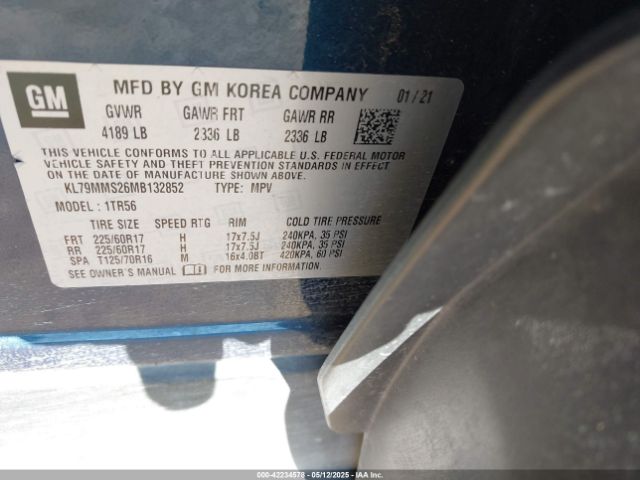 KL79MMS26MB132852 Chevrolet Trailblazer Fwd Ls