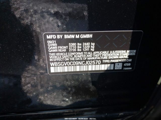 2022 BMW M8 GRAN COUPE WBSGV0C09NCJ02570 Photo 8