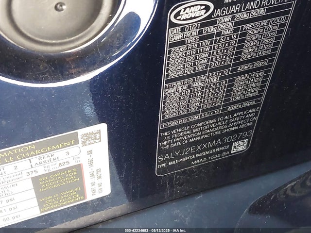 SALYJ2EXXMA302793 Land Rover aj20-p i-4