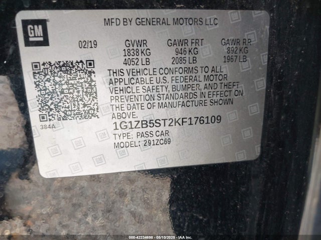 Chevrolet Malibu 1ls 2019 1G1ZB5ST2KF176109 Image 9
