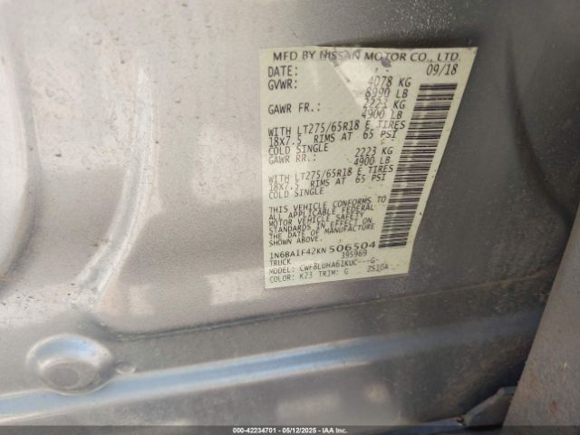 2019 NISSAN TITAN XD 1N6BA1F42KN506504 Photo 8