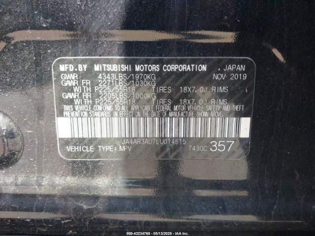 2020 MITSUBISHI OUTLANDER SPORT JA4AR3AU7LU014515 Photo 8