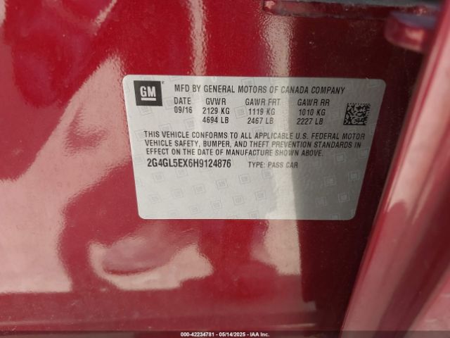 2G4GL5EX6H9124876 Buick Regal Turbo Sport Touring
