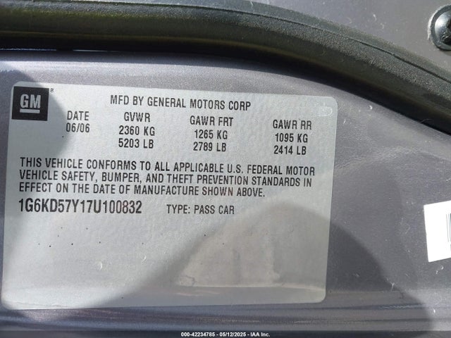 2007 CADILLAC DTS 1G6KD57Y17U100832 Photo 8