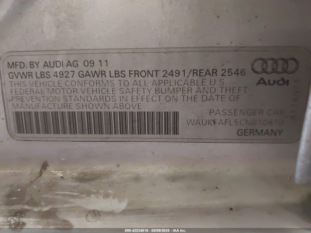 2012 AUDI A4 WAUKFAFL5CN010610 Photo 8