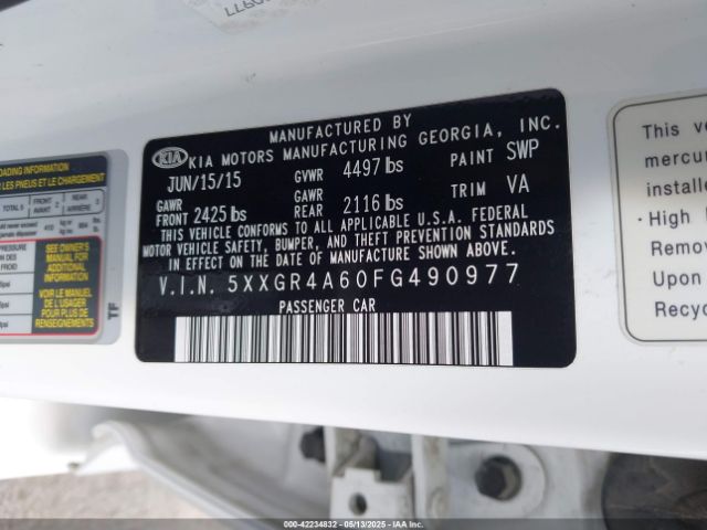 5XXGR4A60FG490977 KIA Optima Sx Turbo