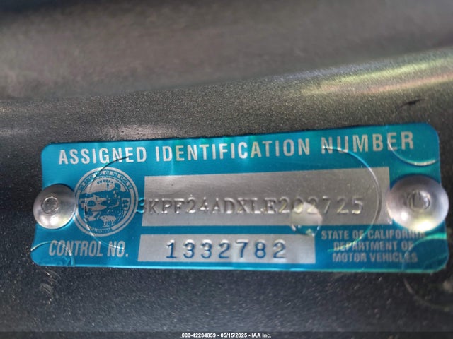 3KPF24ADXLE202725 KIA mpi nu