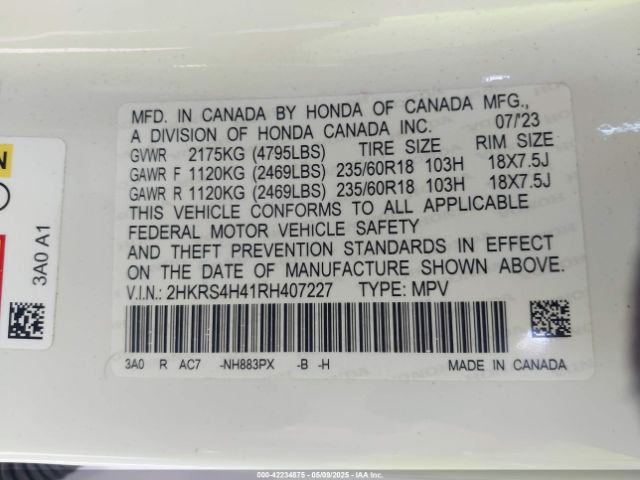 2024 HONDA CR-V 2HKRS4H41RH407227 Photo 8