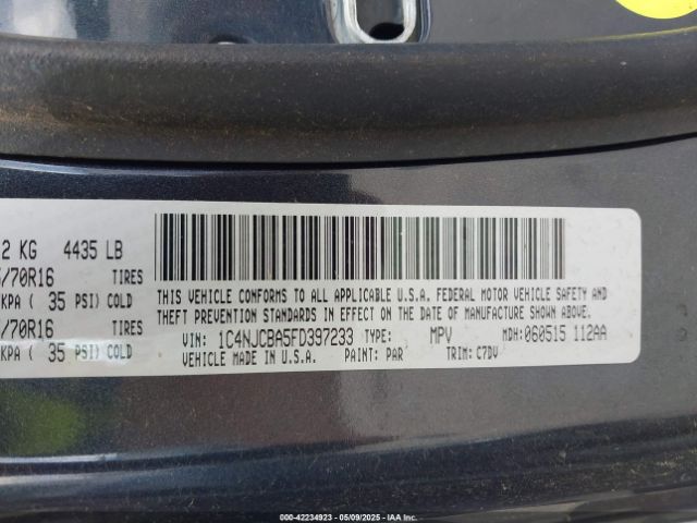 1C4NJCBA5FD397233 Jeep Compass Sport