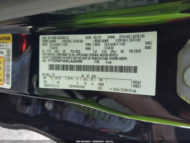 2019 FORD RANGER 1FTER4FH6KLA22456 Photo 8