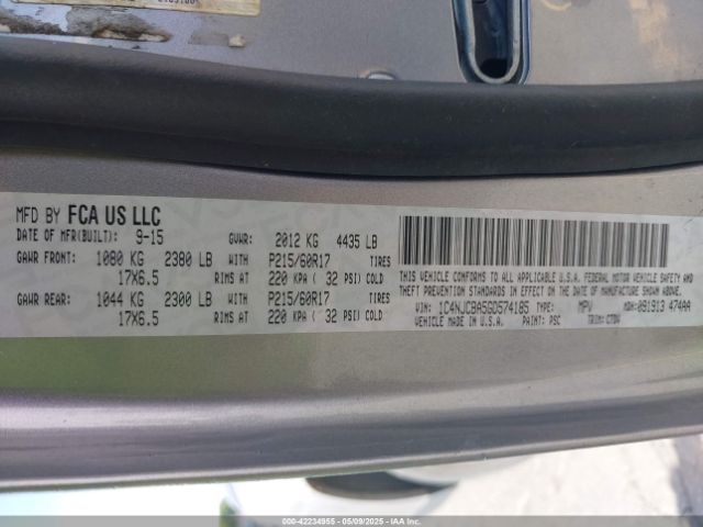 1C4NJCBA5GD574185 Jeep Compass Sport