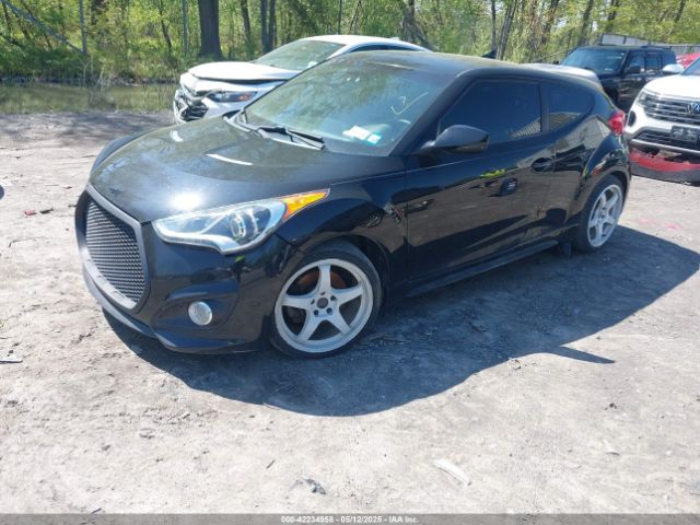 KMHTC6AE9EU182746 Hyundai Veloster Turbo W/blue