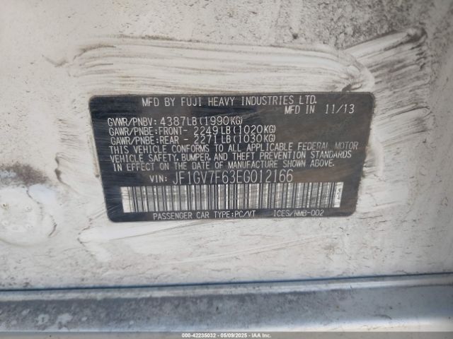2014 SUBARU IMPREZA WRX JF1GV7F63EG012166 Photo 8