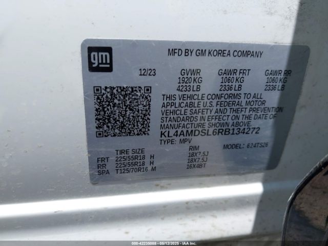 KL4AMDSL6RB134272 Buick Encore Gx Sport Touring Fwd