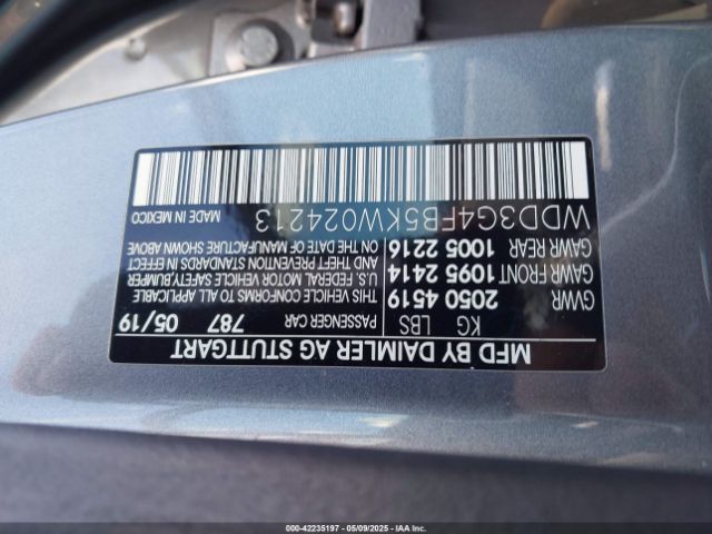 2019 MERCEDES-BENZ A 220 WDD3G4FB5KW024213 Photo 8