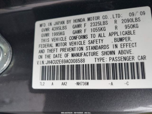 2010 ACURA TSX JH4CU2E69AC008588 Photo 8