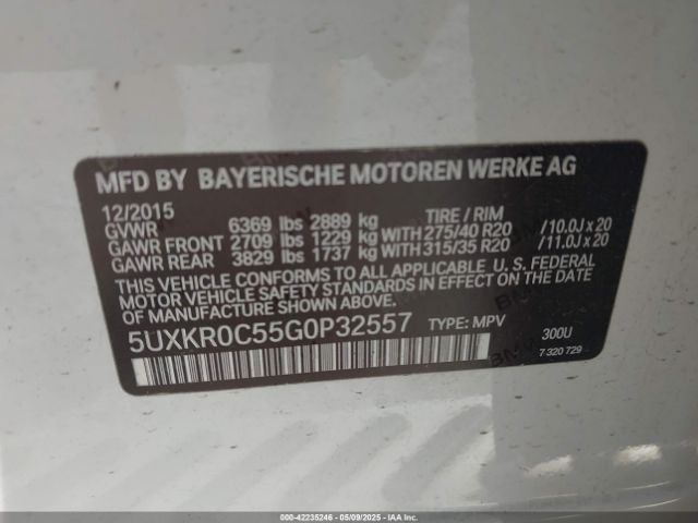 5UXKR0C55G0P32557 BMW X5 Xdrive35i