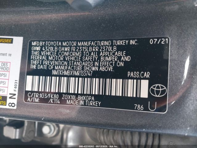 NMTKHMBX9MR133747 Toyota C-HR XLE