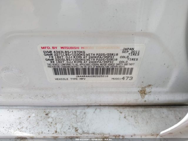 2011 MITSUBISHI OUTLANDER SPORT JA4AR4AU2BZ025218 Photo 8