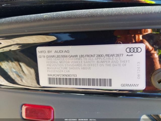 2019 AUDI A6 WAUK2AF23KN083153 Photo 8