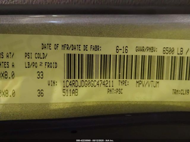 2016 DODGE DURANGO 1C4RDJDG0GC474211 Photo 8