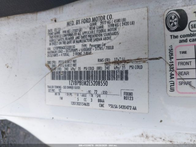 1ZVBP8EM2E5208550 Ford Mustang V6