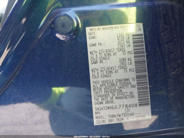 2018 NISSAN ROGUE 5N1AT2MV6JC778408 Photo 8